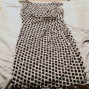 WOMENS RALPH LAUREN SZ 8 BLK/WHITE DRESS